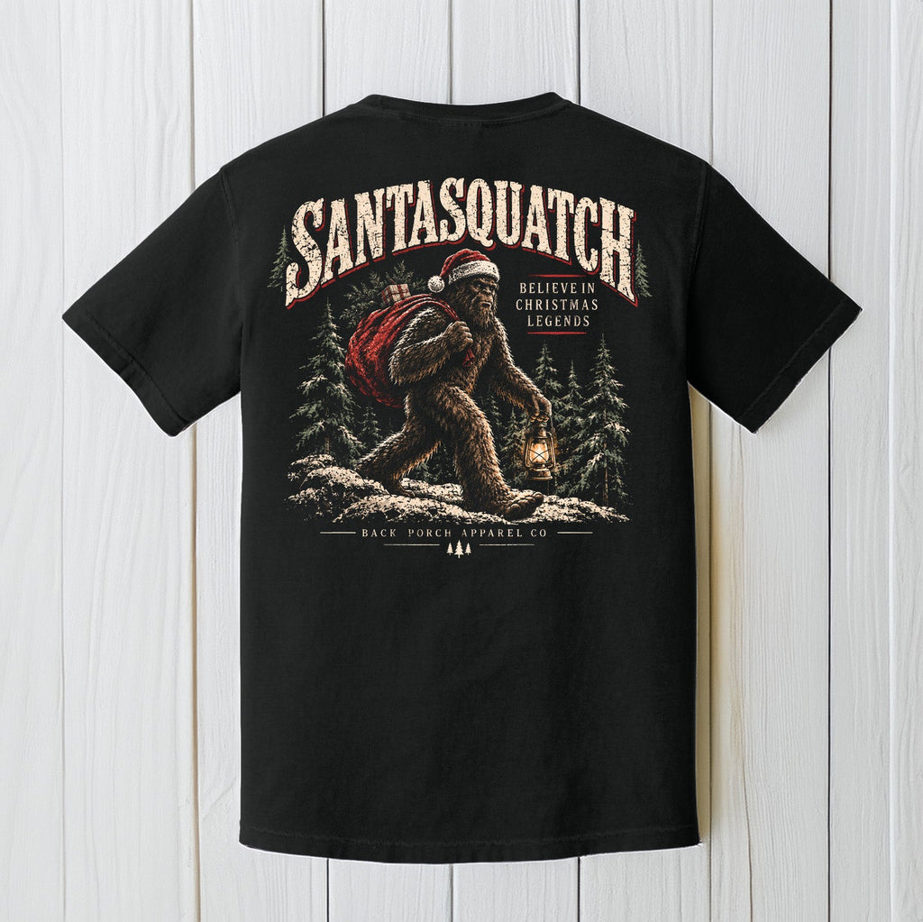 Santasquatch Bigfoot Christmas Comfort Colors T-Shirt
