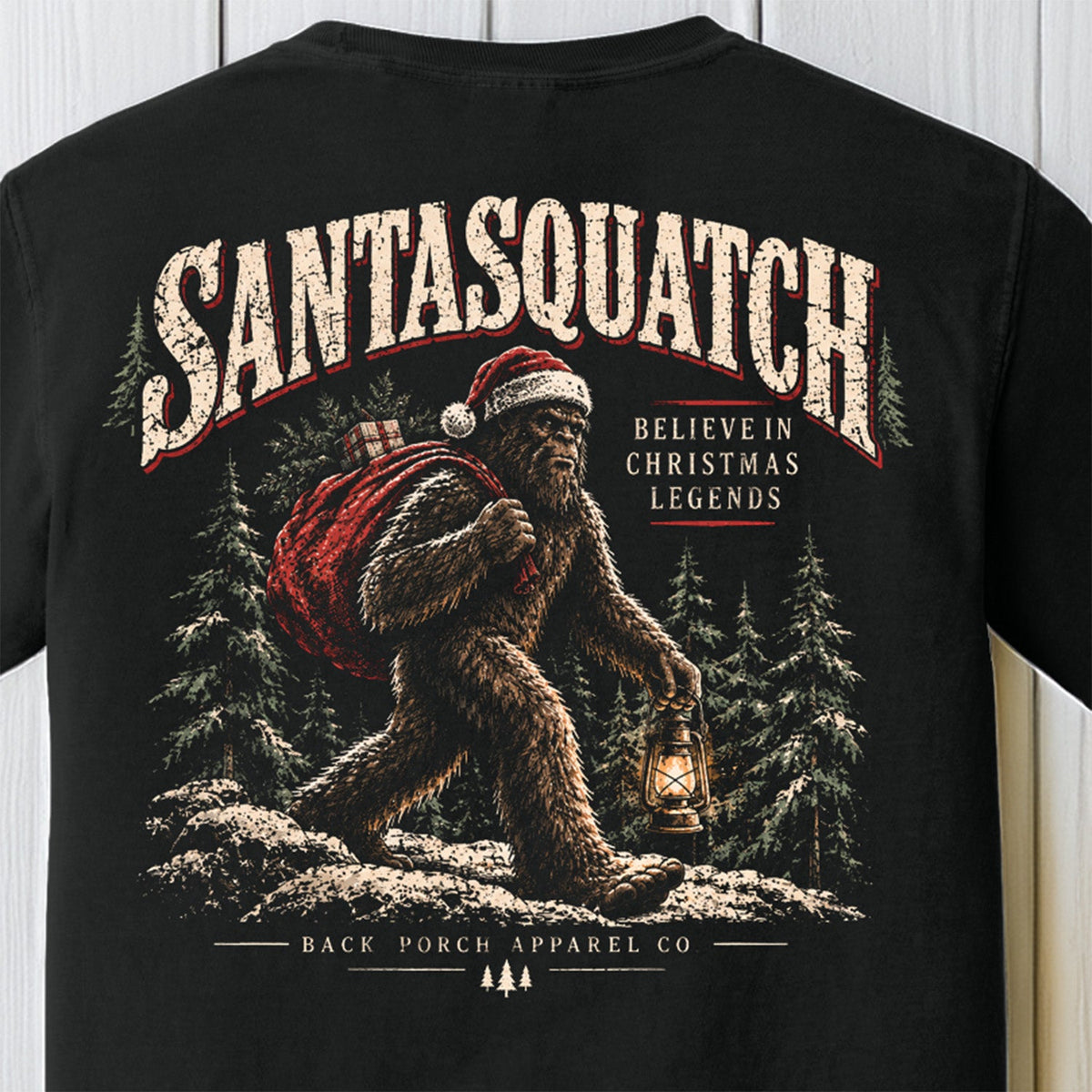 Santasquatch Bigfoot Christmas Comfort Colors T-Shirt