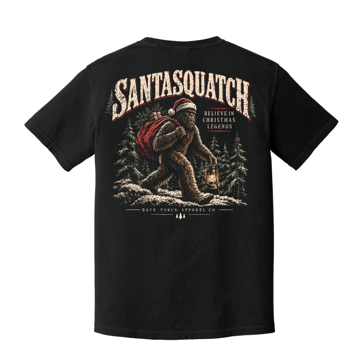 Santasquatch Bigfoot Christmas Comfort Colors T-Shirt