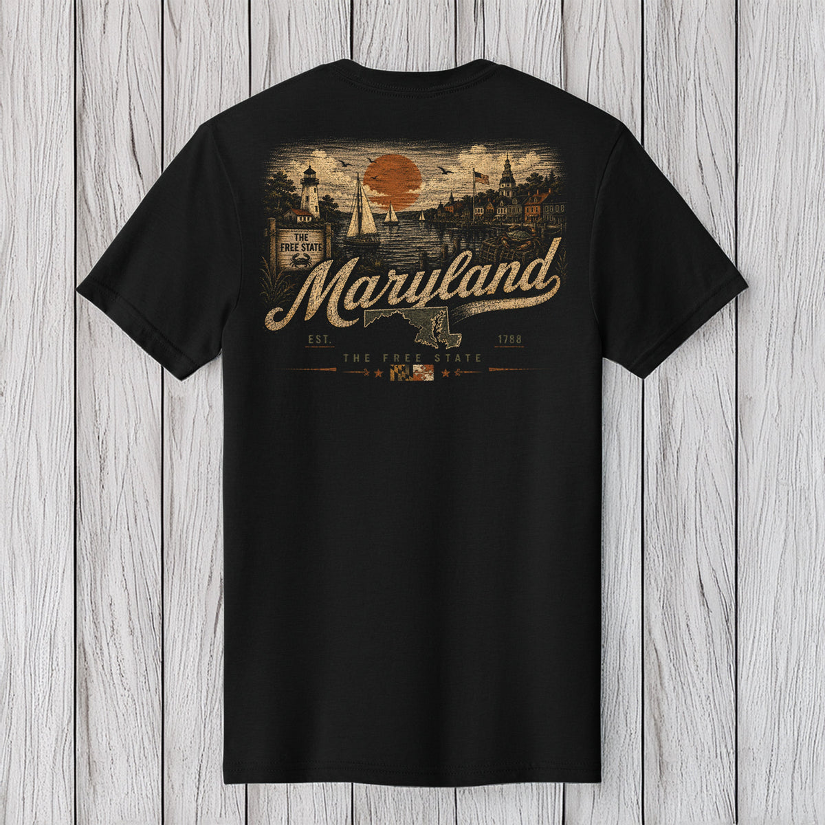 Maryland Free State Chesapeake Bay T-Shirt