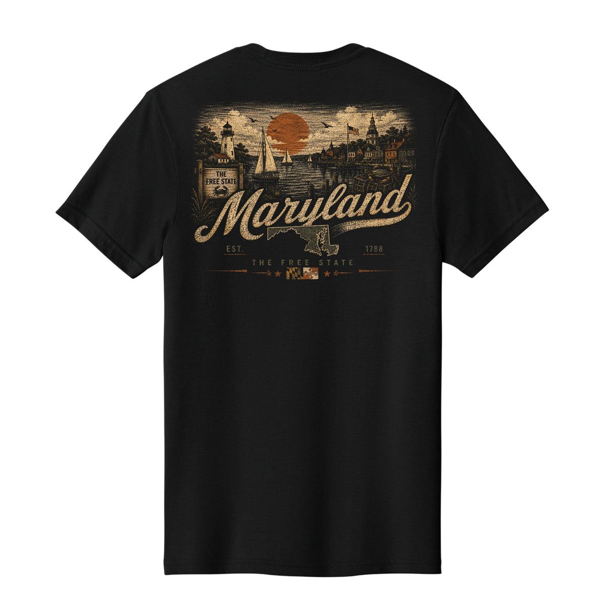 Maryland Free State Chesapeake Bay T-Shirt