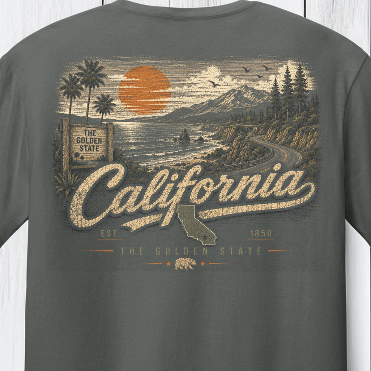 California Golden State Coastal T-Shirt