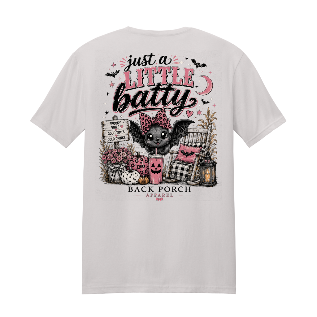 Just a Little Batty Halloween T-Shirt – Ice Grey