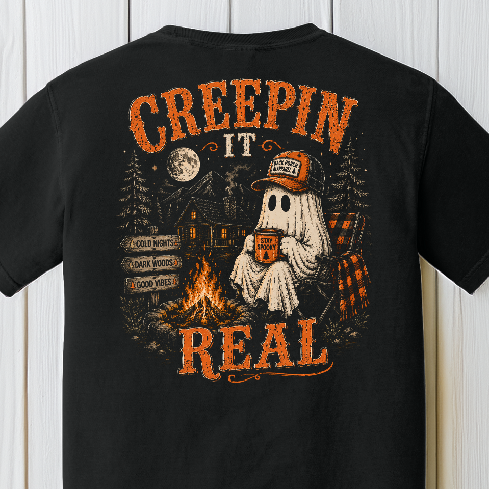 Creepin’ It Real Halloween Comfort Colors T-Shirt – Black
