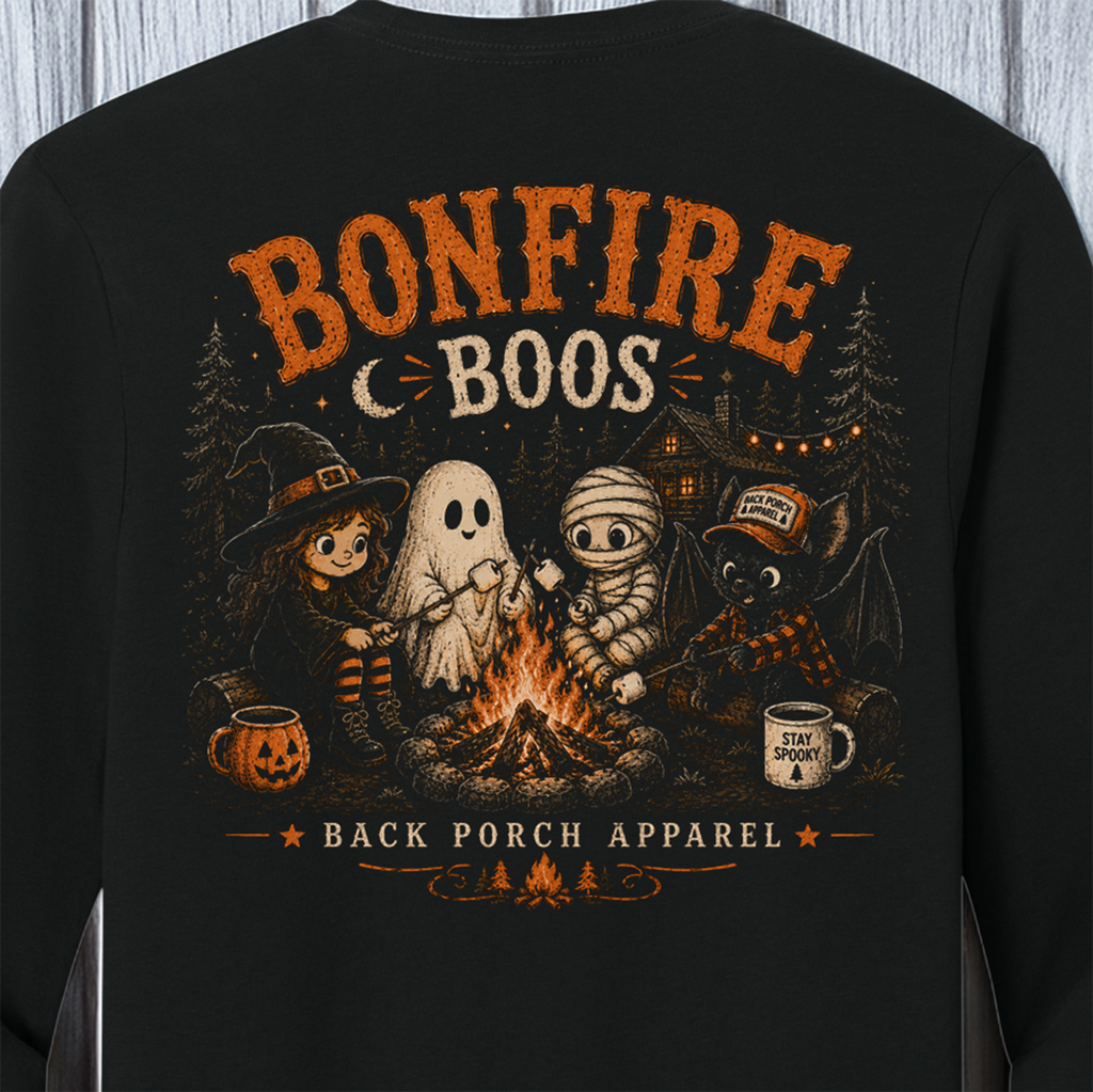 Bonfire Boos Halloween Long Sleeve T-Shirt – Back Porch Apparel