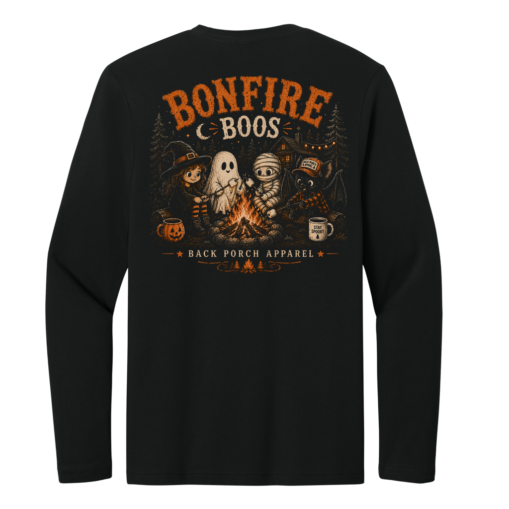 Bonfire Boos Halloween Long Sleeve T-Shirt – Back Porch Apparel