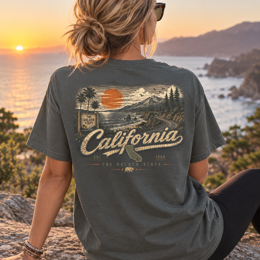 California Golden State Coastal T-Shirt
