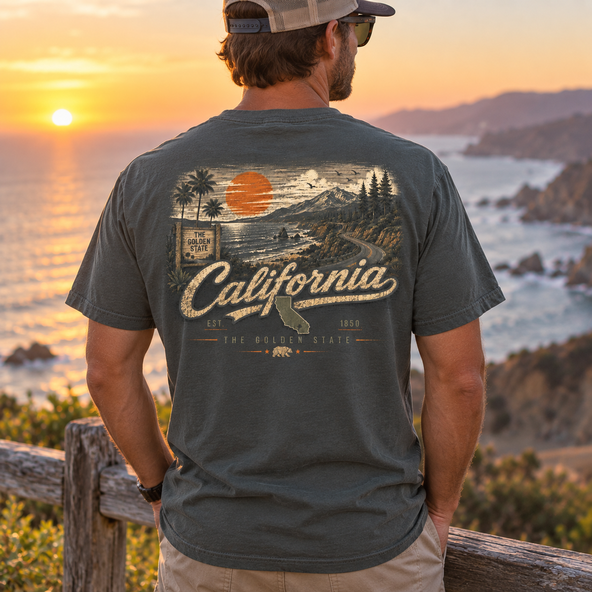 California Golden State Coastal T-Shirt