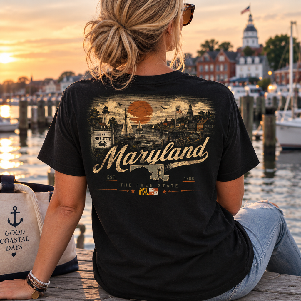 Maryland Free State Chesapeake Bay T-Shirt