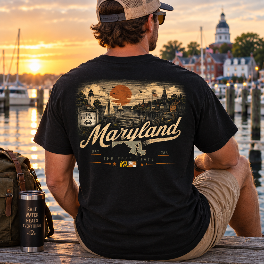 Maryland Free State Chesapeake Bay T-Shirt