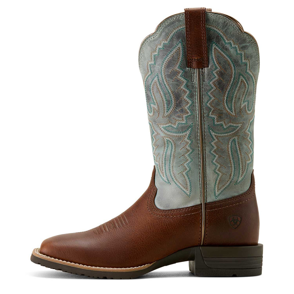 Ariat Womens Hybrid Ranchwork Wide Square Toe Leather Western Work Boot