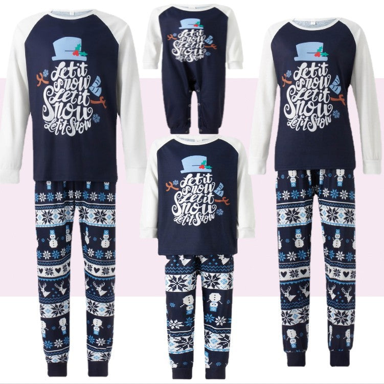 New Year Parent-child Outfits Autumn Wear For Family Of Three Or Four Long-sleeve Christmas Home Clothes