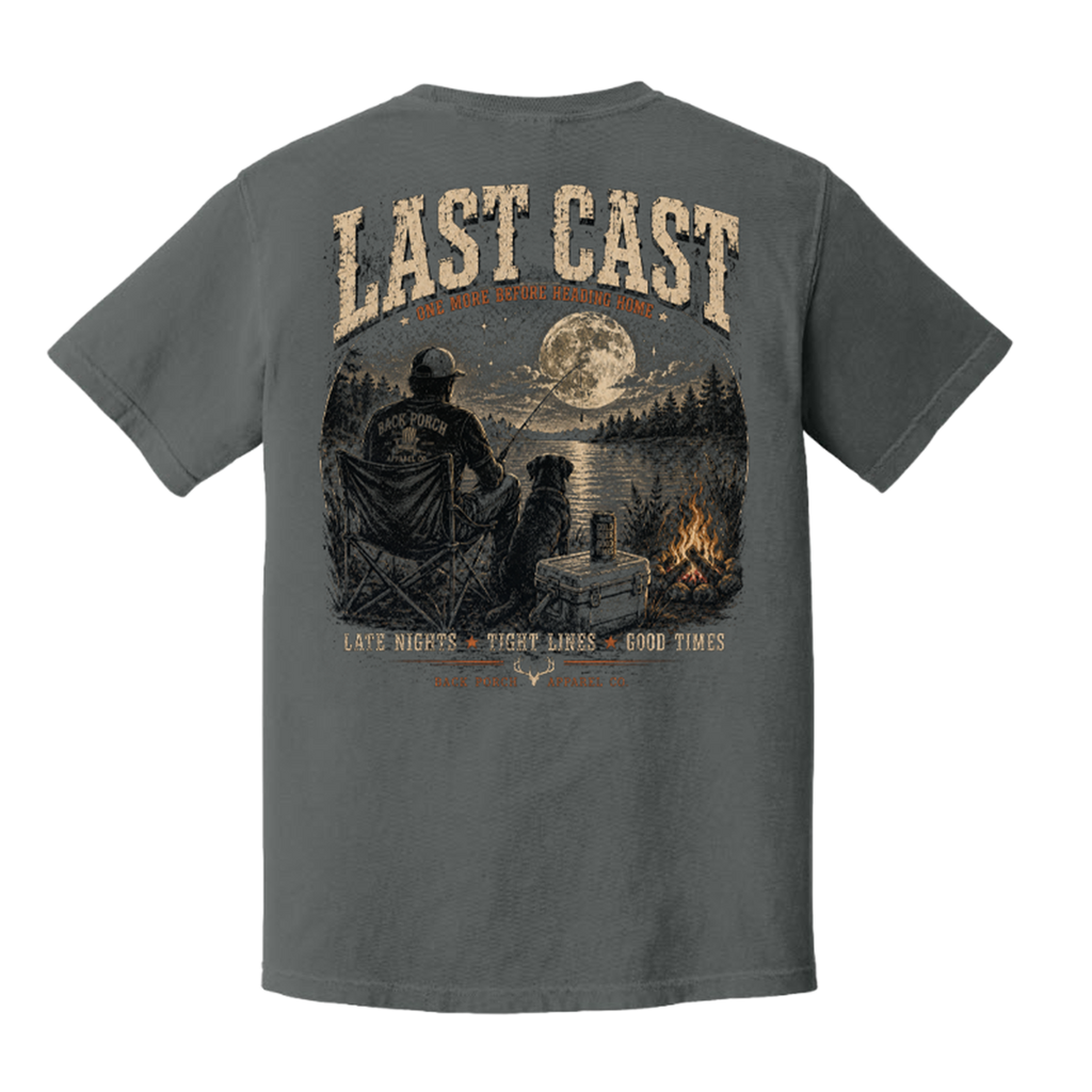 Last Cast Comfort Colors Fishing Graphic Tee