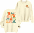 Boy Mom Sweatshirt Women In My Boy Mom Era Long Sleeve Pullover Black
